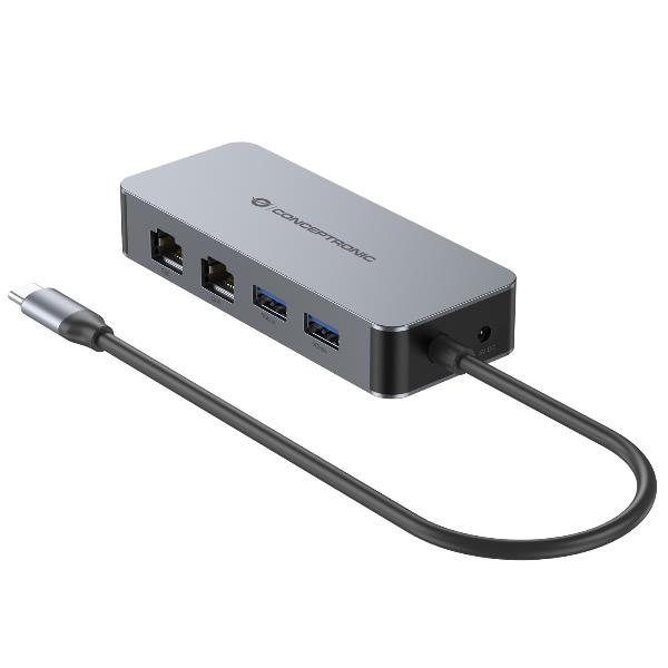 CONCEPTRONIC USB-C TO DUAL-PORT GIGABIT NETWORK