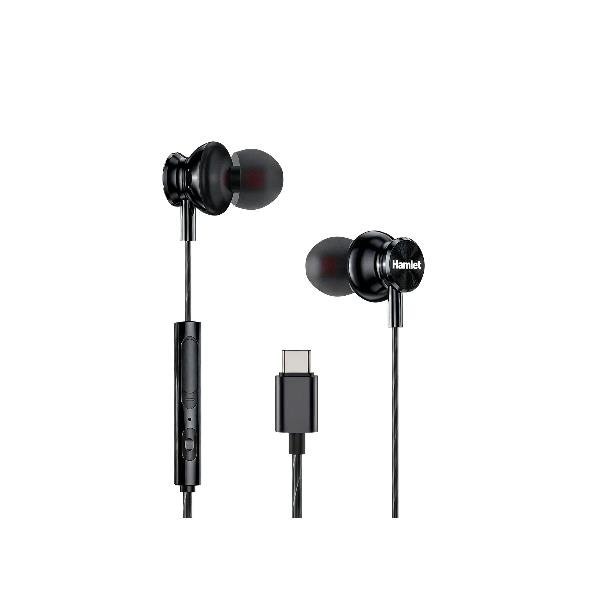 HAMLET AURICOLARI STEREO IN-EAR USB-C CON MICROFONO TELECOMANDO …
