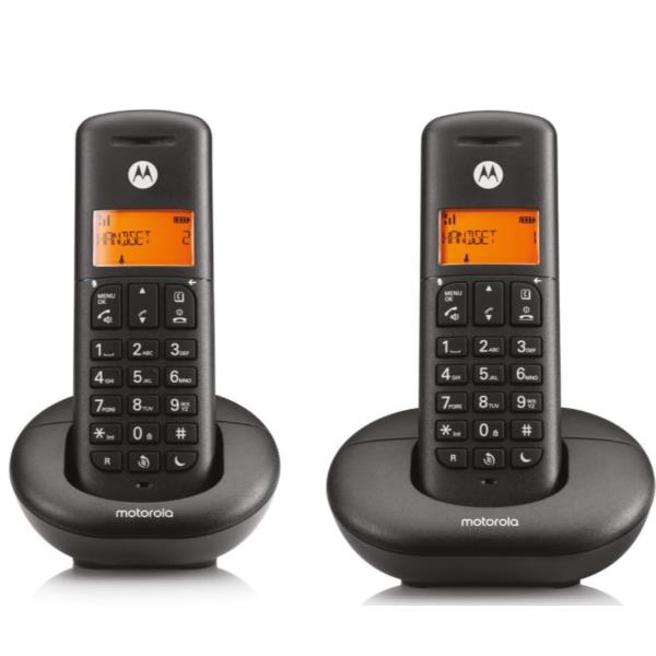 MOTOROLA E202 TELEFONO CORDLESS DECT DUO CON 2 …