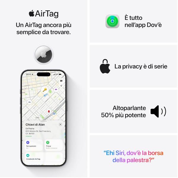 APPLE AirTag (2nd generation) TAG BLUETOOTH ANTI-PERDITA PER …