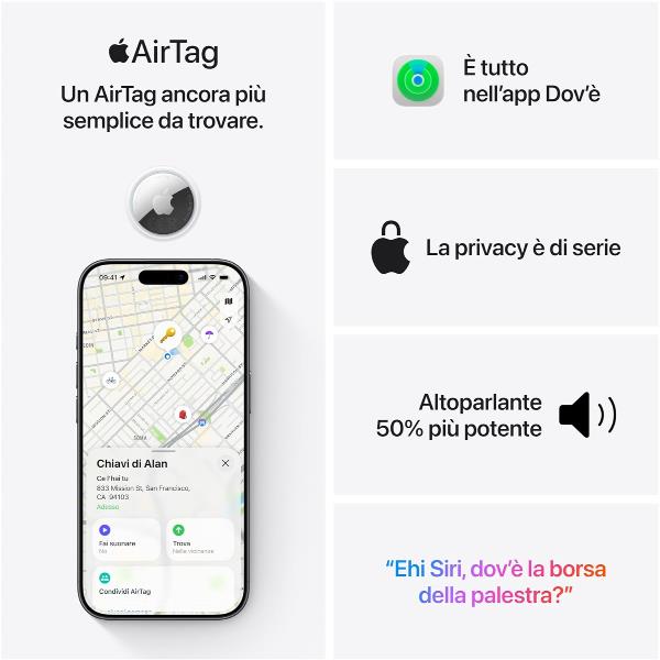 APPLE AirTag (2nd generation) TAG BLUETOOTH ANTI-PERDITA PER …