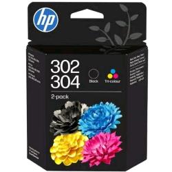HP 302/304 TRI-COLOR/BLACK 2-PACK