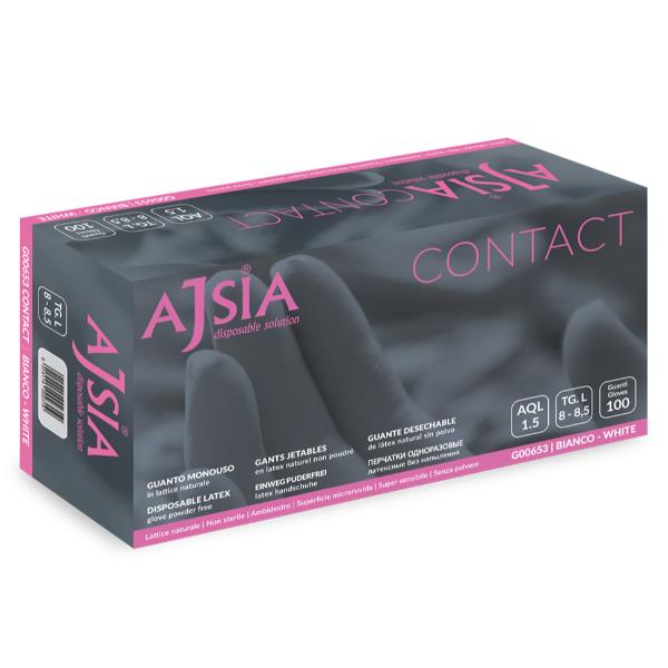 AJSIA CF100 GUANTI CONTACT BIANCO 5.5GR M