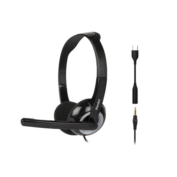 HAMLET CUFFIA STEREO USB-C CON MIC E JACK