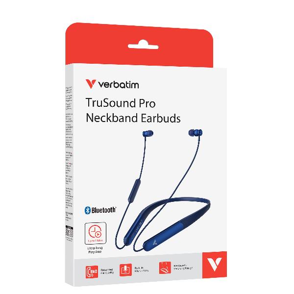 VERBATIM NECKBAND TRUESOUND PRO EARBUDS BLUE
