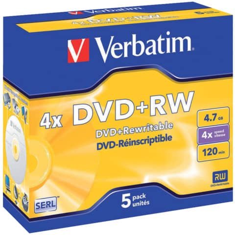 Verbatim - Scatola 5 DVD+RW - Jewel Case …