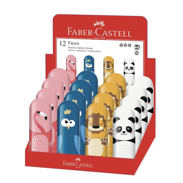 ==583513 gomme temperamatite impronte motivi assortiti faber castell