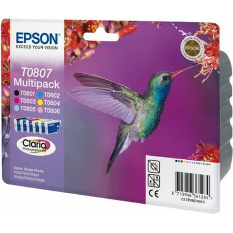 Epson T0807 Multipack - Confezione da 6 - …