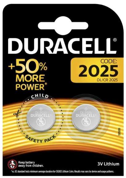 Duracell Duralock 2025 - Batteria 2 x CR2025 …
