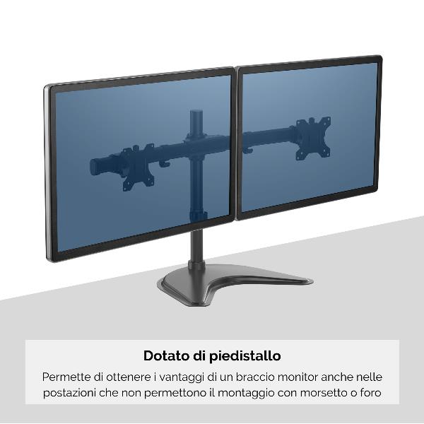 Fellowes Professional Series Free-standing Dual Horizontal Monitor Arm …