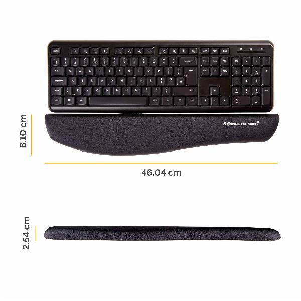 FELLOWES POGGIAPOLSI DA TASTIERA PLUSHTOUCH CON MICROBAN NERO