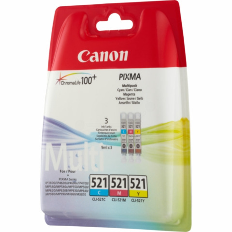 Canon CLI-521 Multipack - Confezione da 3 - …