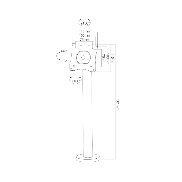 Neomounts NS-DPOS100 - Kit montaggio - video full-motion …