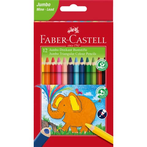 Faber-Castell Jumbo - Pastello colorato - colori assortiti …