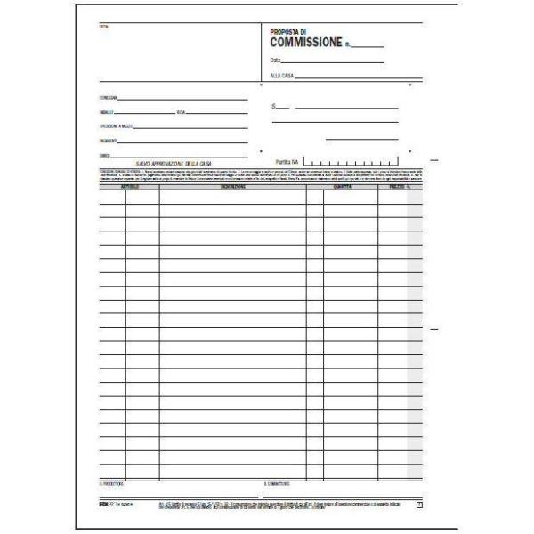 Edipro - Blocco commissioni - 50 fogli - …