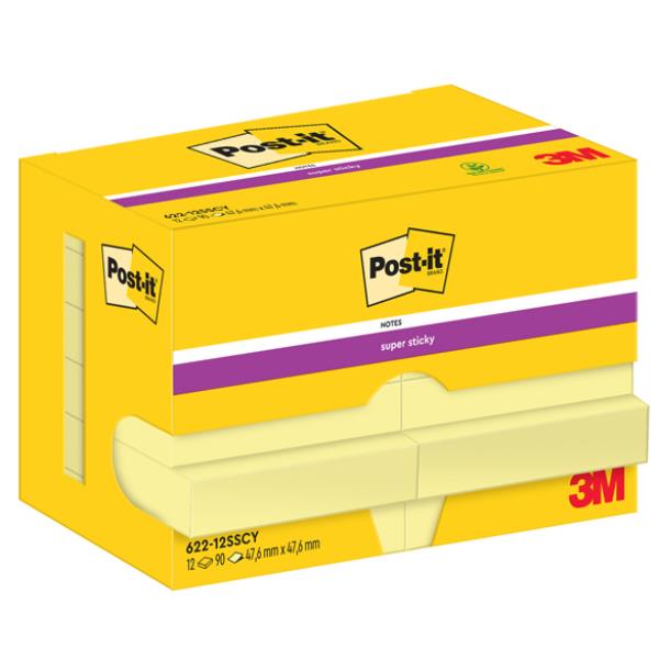 Blocco foglietti Super Sticky - 622-12SS-CY - 47,6 …