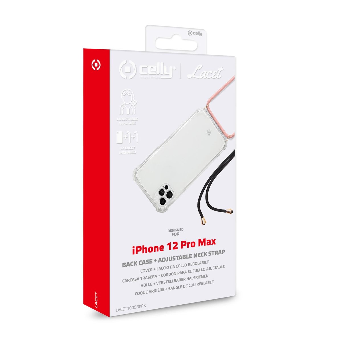 Celly LACET LACET1005BKPK - Cover per cellulare - …