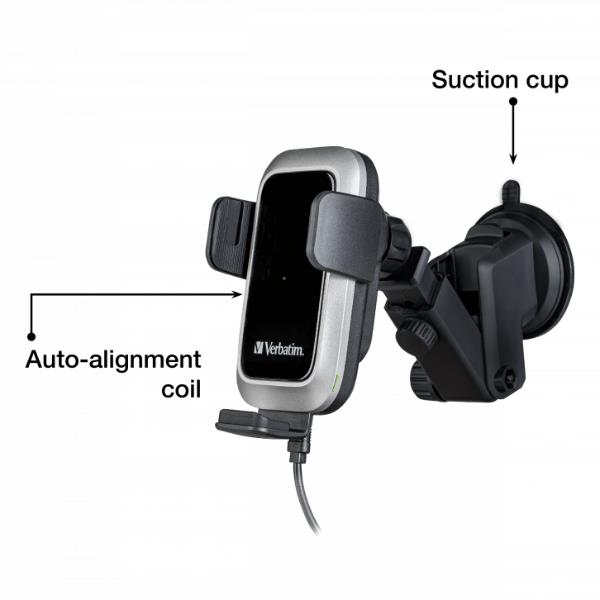 VERBATIM SUPPORTO AUTO CARICABATTERIA RAPIDO WIRELESS Qi PRO