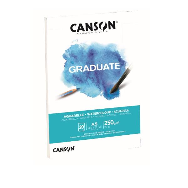 CANSON Graduate Watercolour - Blocco - A5 - …