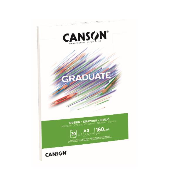CANSON Graduate Drawing - Blocco incollato sul lato …