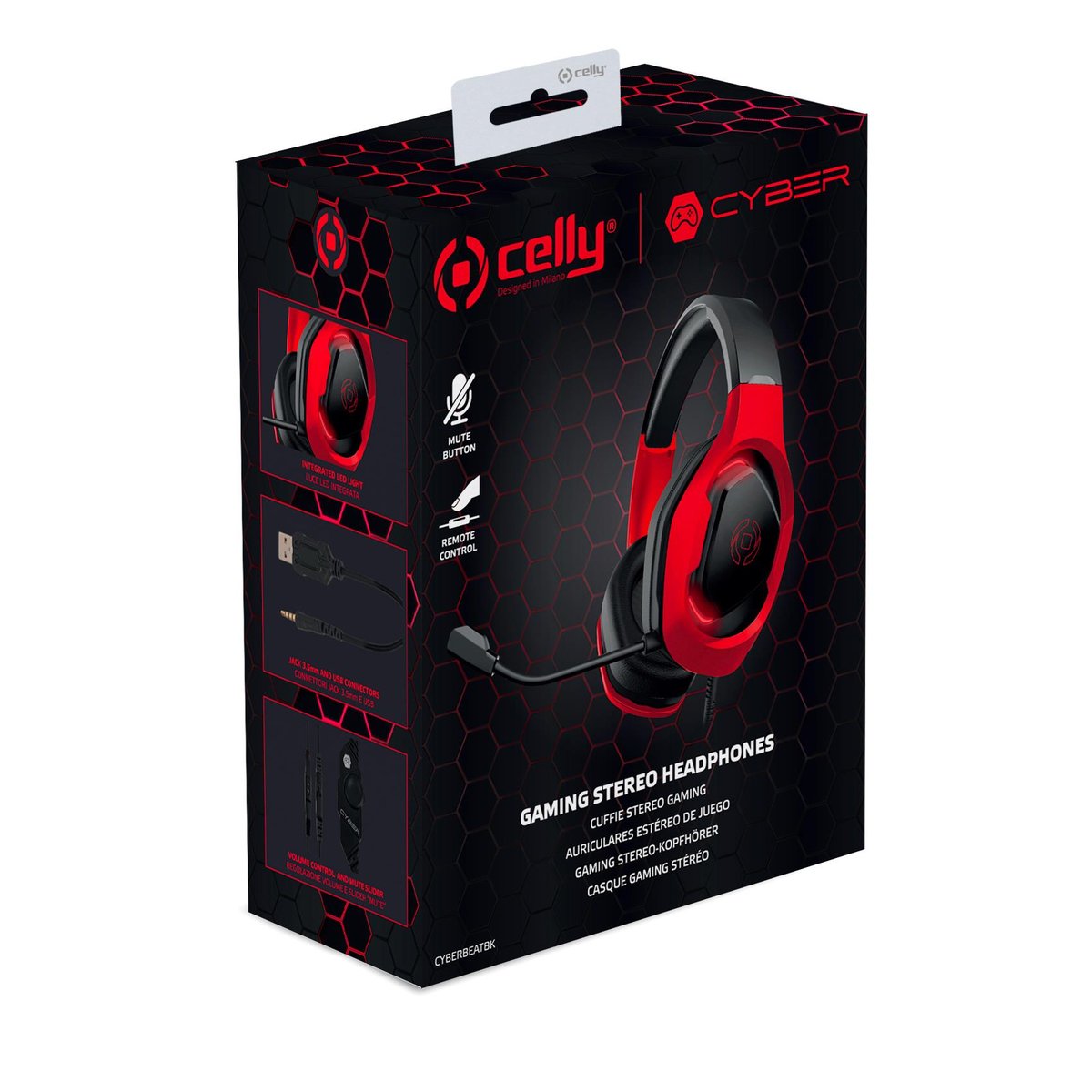 Celly Gaming CyberBeat - Cuffie con microfono - …