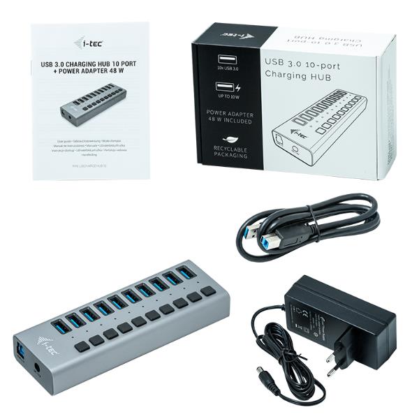i-Tec USB 3.0 Charging HUB 10 port + …