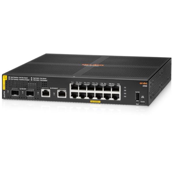 HPE Aruba 6100 12G Class4 PoE 2G/2SFP+ 139W …
