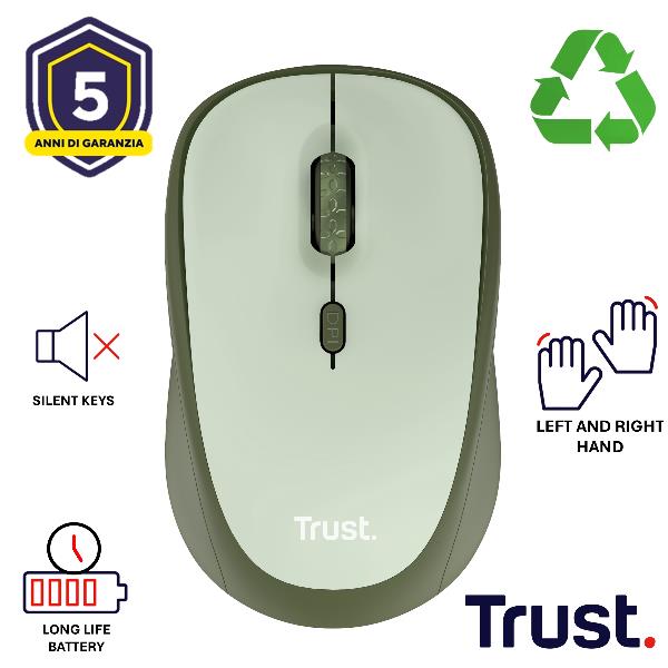 Mouse wireless Yvi+ - silenzioso - verde - …