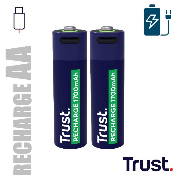 Trust 2PZ BATTERIE AA RICARICABILI TRAMITE PORTA USB-C …