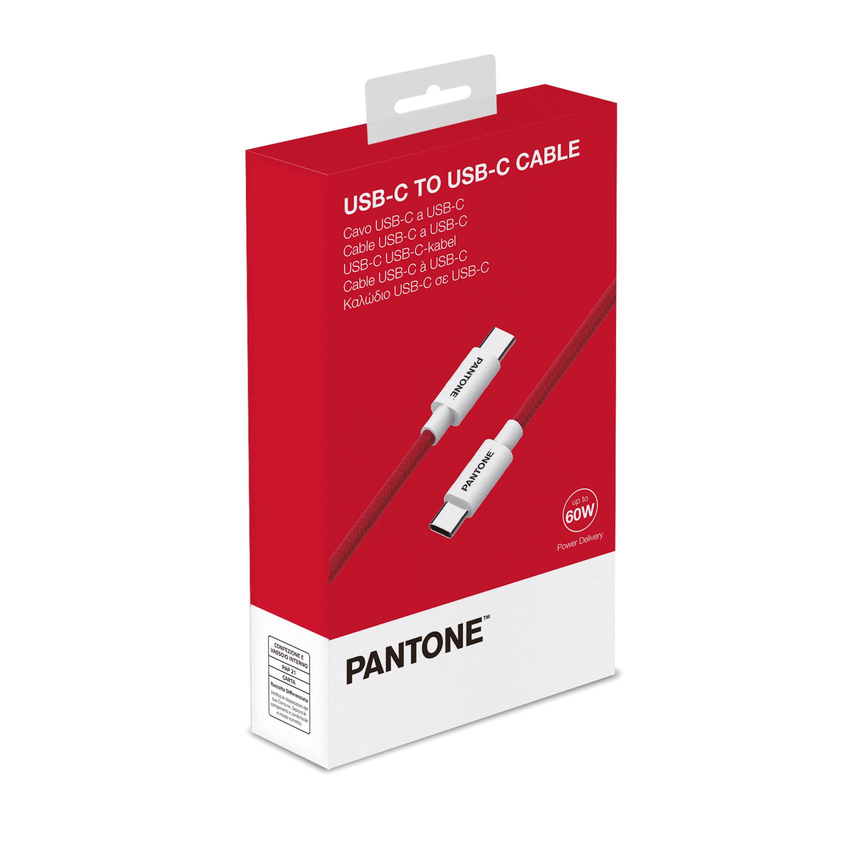 =>>PANTONE USBC-USBC CABLE RED