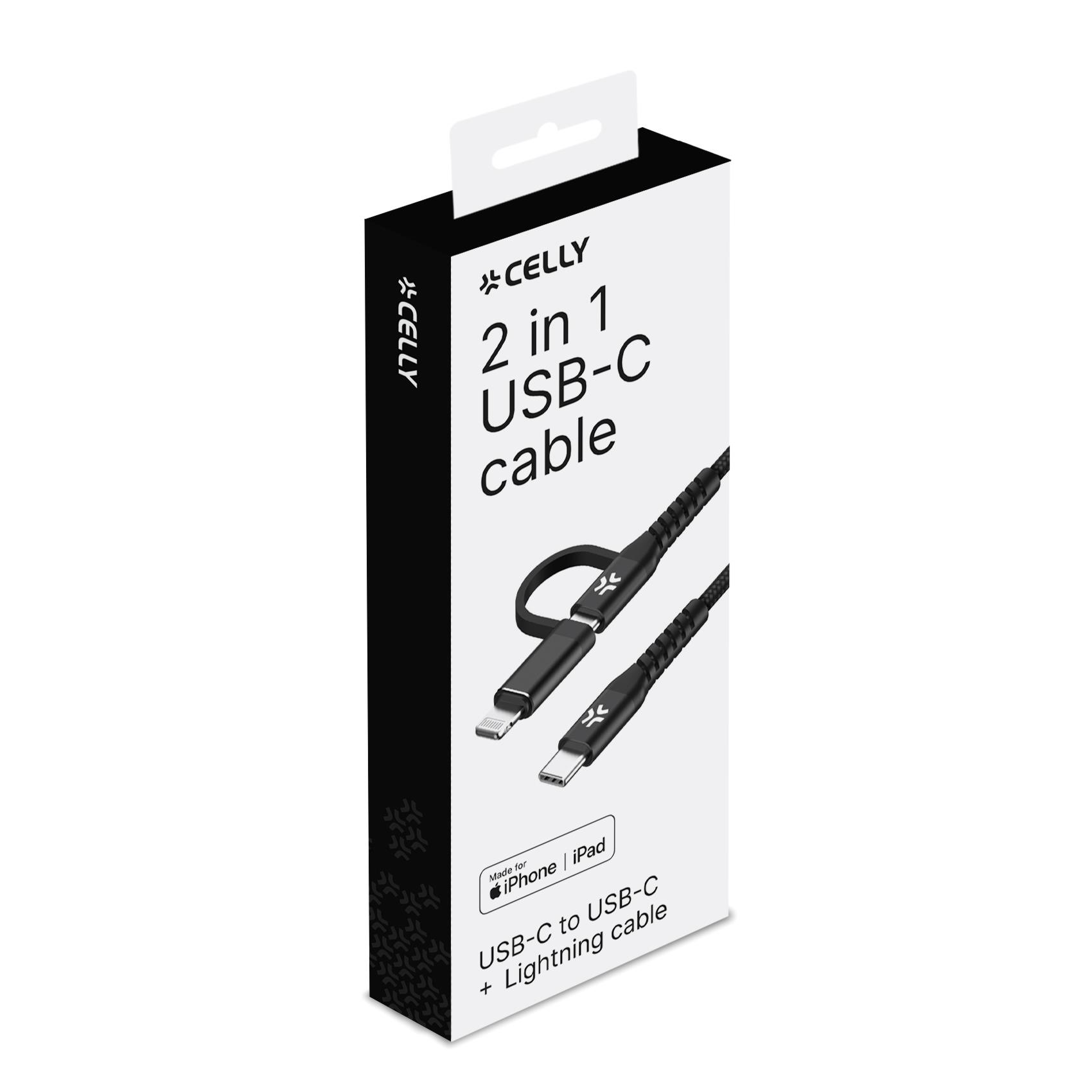 =>>C TO C+LIGHT CABLE 2MT BK