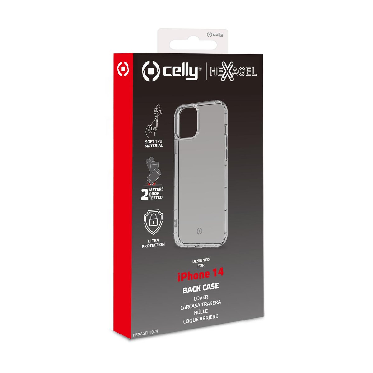 Celly HEXAGEL - Cover per cellulare - policarbonato, …