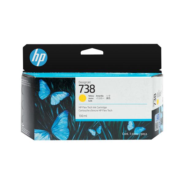HP INC HP 738 130-ML YELLOW DESIGNJET INK