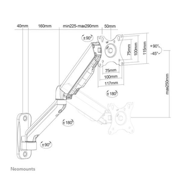 Neomounts by Newstar WL70-450BL11 - Kit montaggio - …
