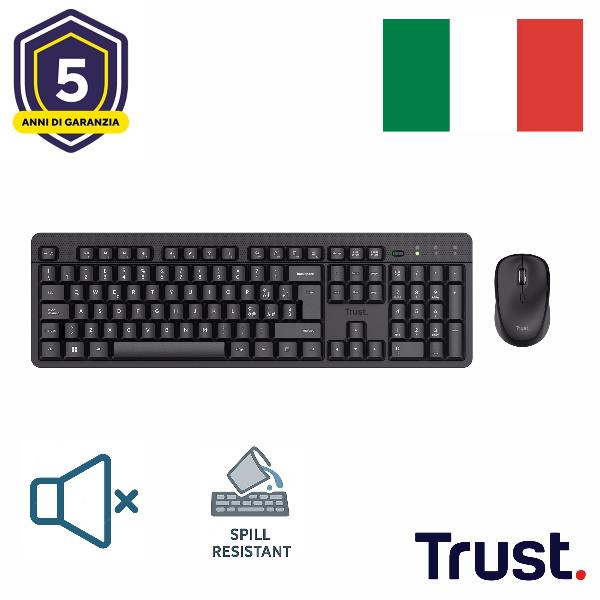 Set tastiera + mouse wireless ultrasilenzioso TKM-360 - …