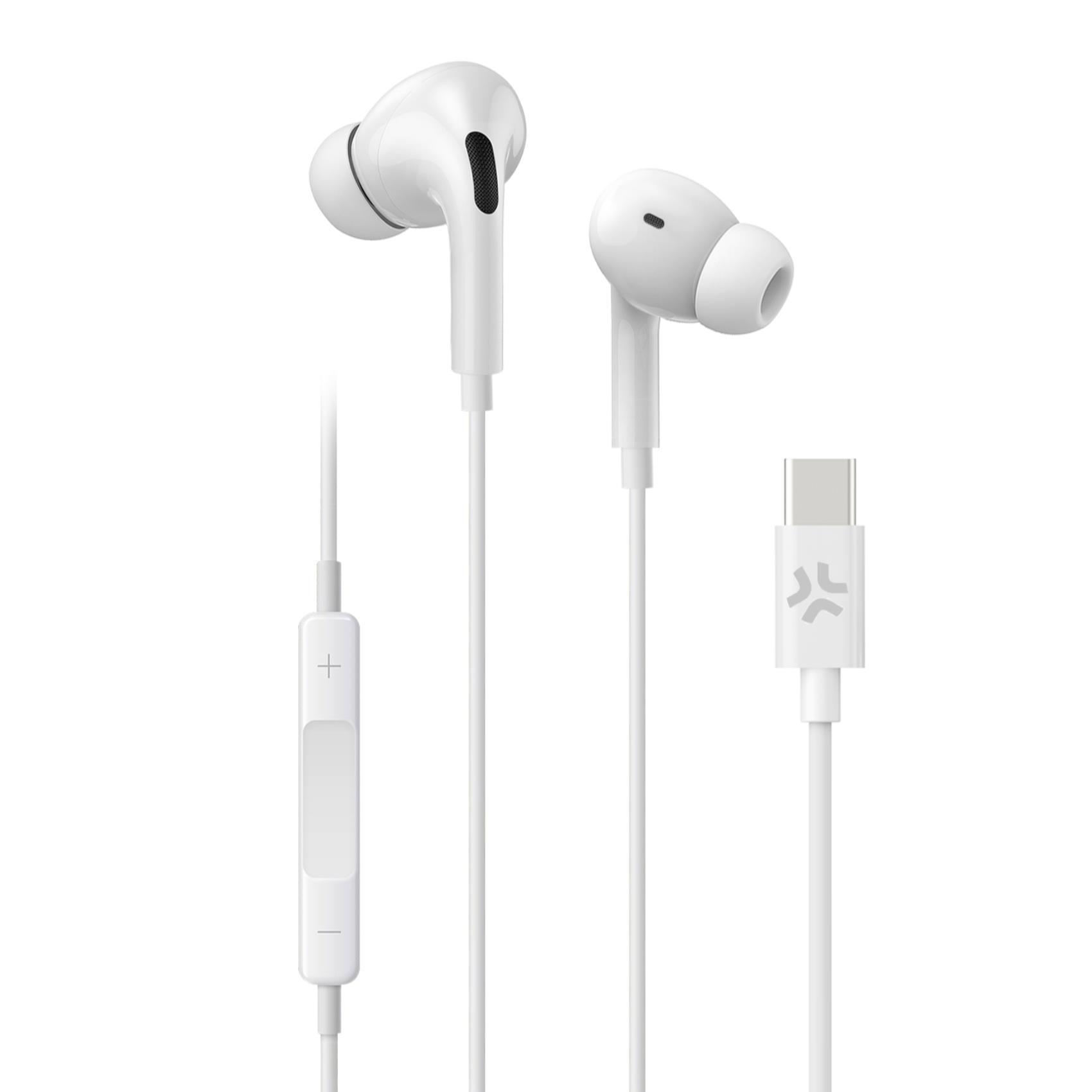 =>>IN EAR STEREO EARPHONES USB-C WH