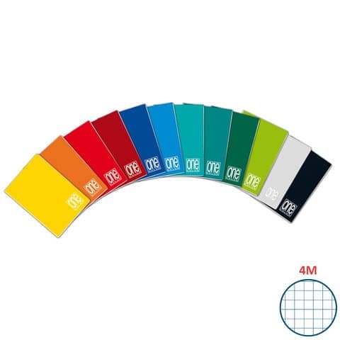 Quaderno One Color - A5 - 4 mm …