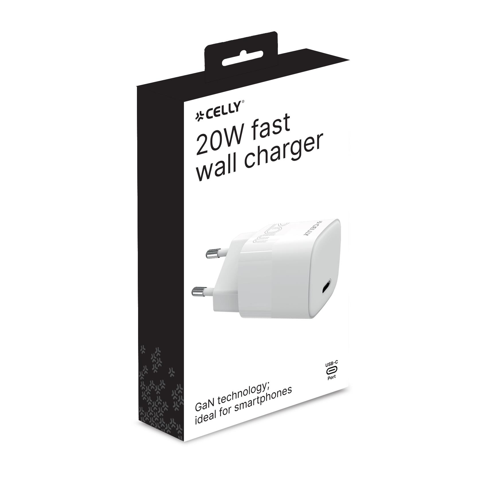 Celly - TC1USBC20WEVO - USB-C Wall Charger 20W …