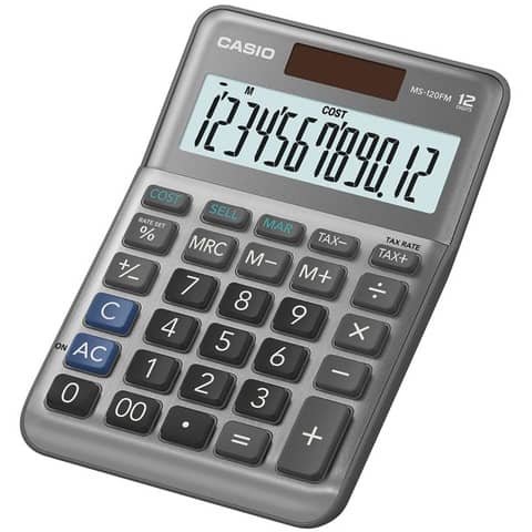 Casio - CALCOLATRICE DA TAVOLO MS-120FM-WA-EP