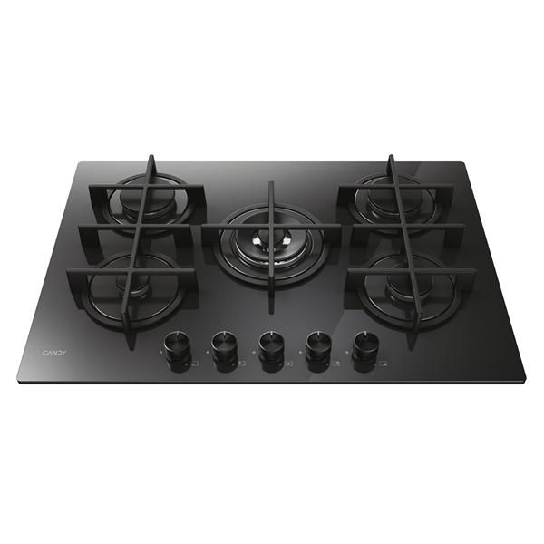 Candy CVG74WTB, Nero, Da incasso, 75 cm, Gas, …