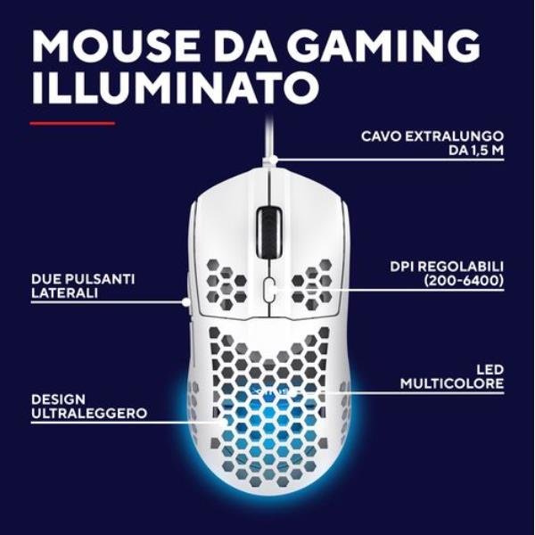 Trust HELOX MOUSE GAMING ULTRALEGGERO GXT 928W - …