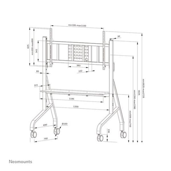 Neomounts FL50-575BL1 - Carrello - solido - per …