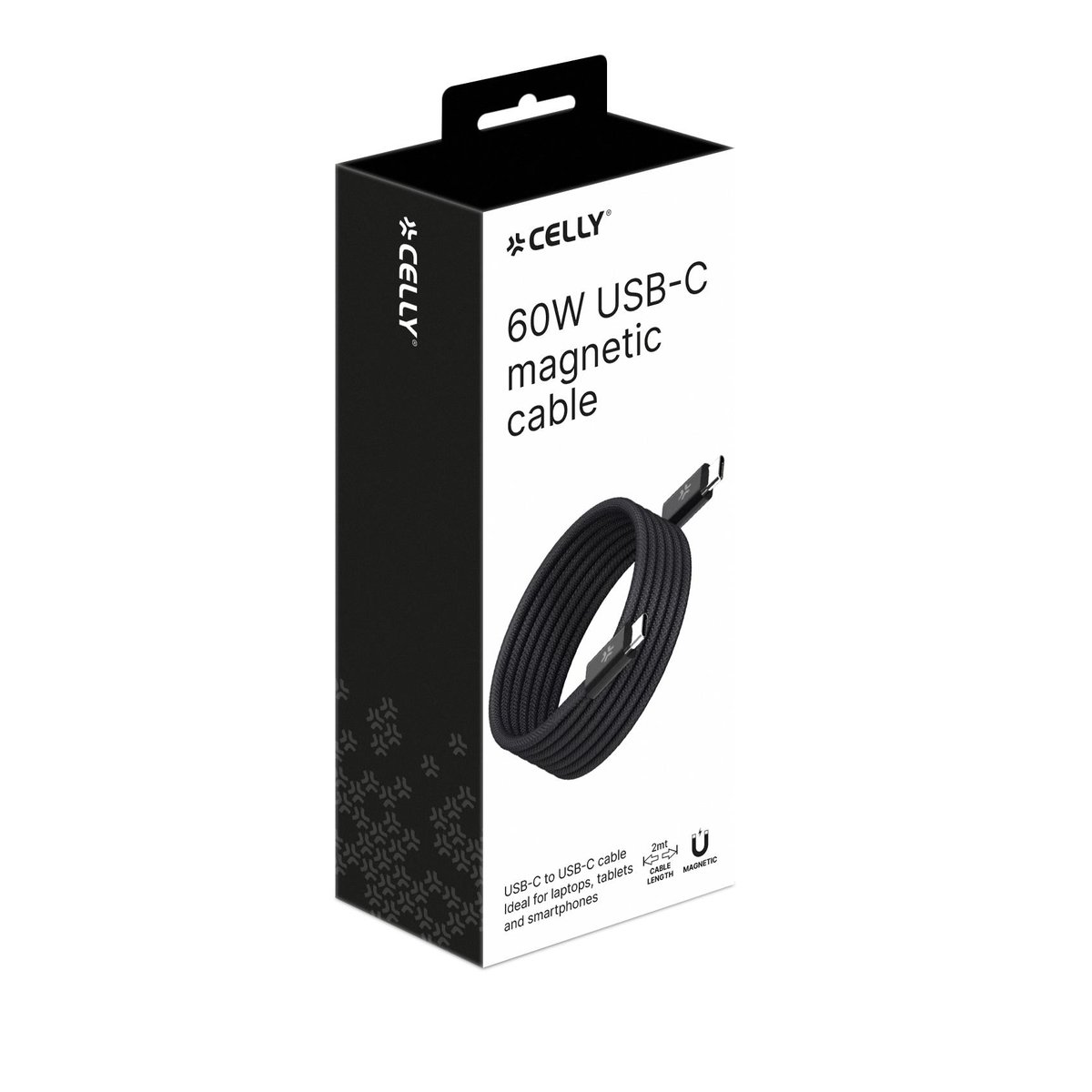 Celly USBCUSBCMAG1MBK - 60W USB-C to USB-C Magnetic …