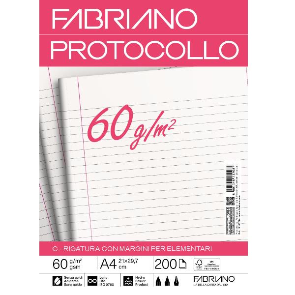 Fabriano CARTA PROTOCOLLO A4 60g 200ff - RIG …