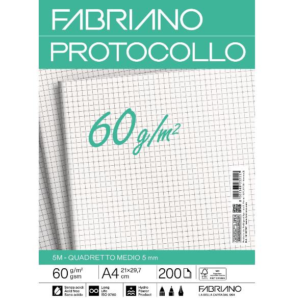 Fabriano CARTA PROTOCOLLO A4 60g 200ff - RIG …