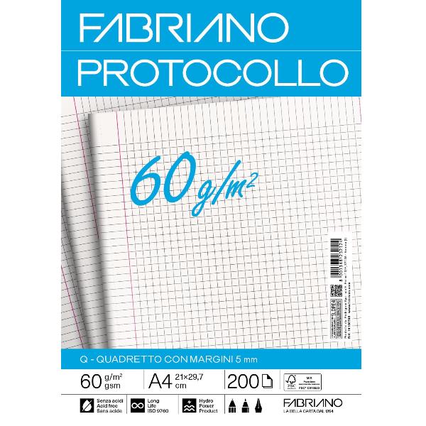 Fabriano CARTA PROTOCOLLO A4 60g 200ff - RIG …