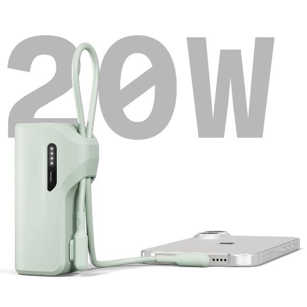 Cygnett Battery bank Thumboost 5K Powerbank con cavo …