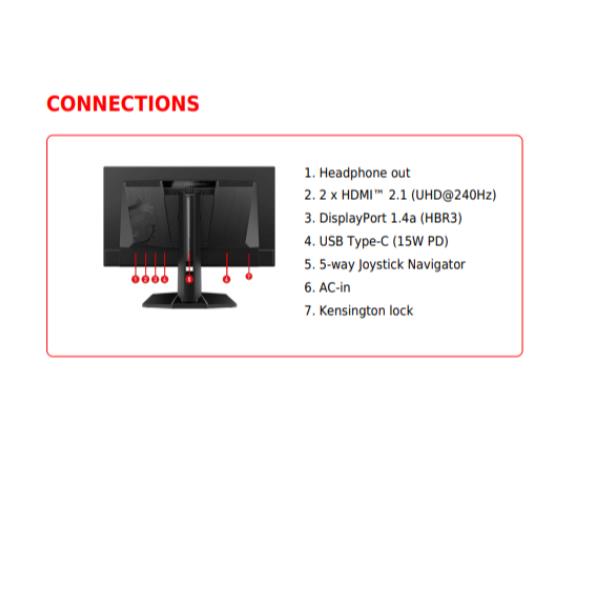 MSI MAG 272QP QD-OLED X50, 67,3 cm (26.5ʺ), …