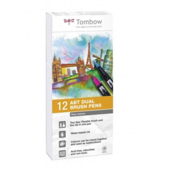 Tombow ABT Dual Brush Pen Set, 12 colori, …