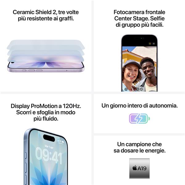 Apple iPhone 17 256GB Bianco, 16 cm (6.3ʺ), …